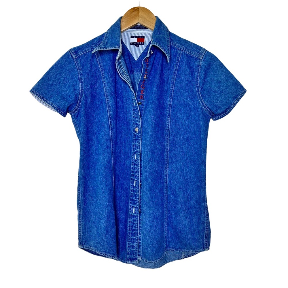 Vintage Tommy Hilfiger Short Sleeve Jean Button Down